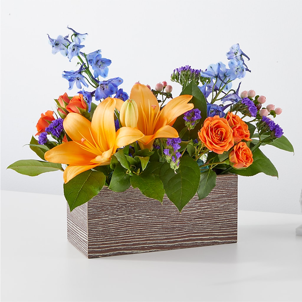 Radiant Citrus Box Bouquet – Platte Floral, Colorado Springs CO