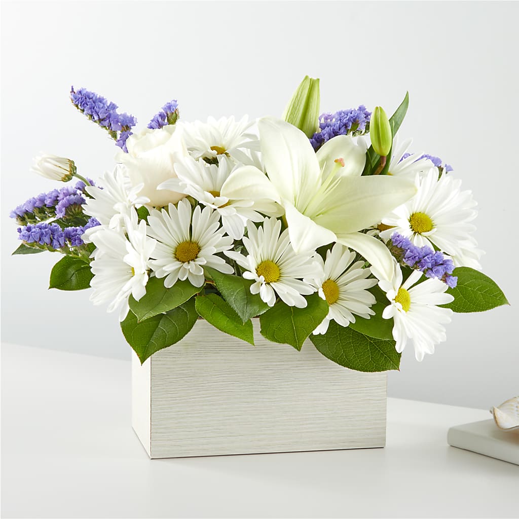 Beyond Blue Box Bouquet – Platte Floral, Colorado Springs CO
