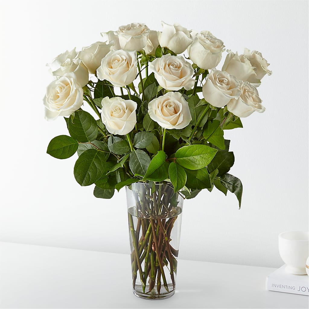 Long Stem White Rose Bouquet – Platte Floral, Colorado Springs CO