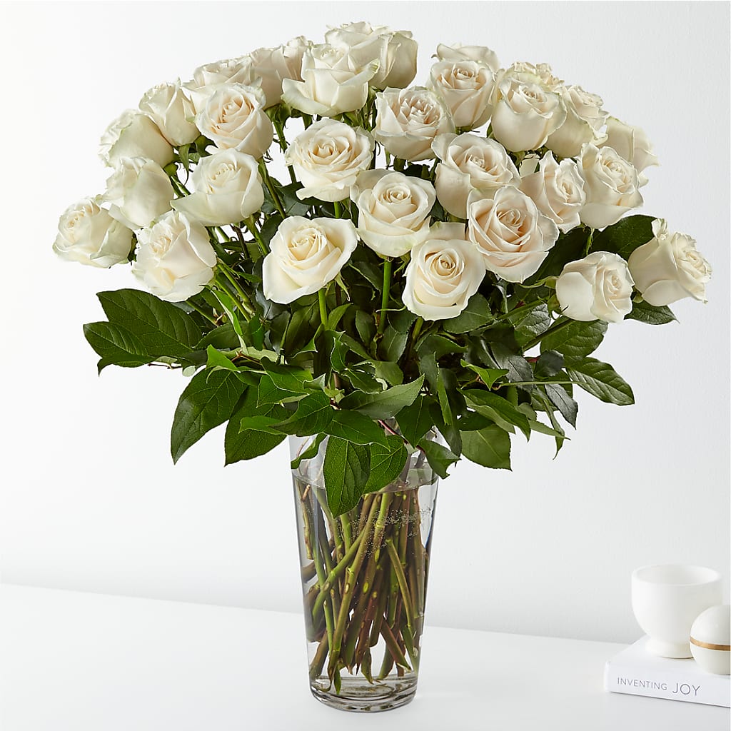 Long Stem White Rose Bouquet – Platte Floral, Colorado Springs CO