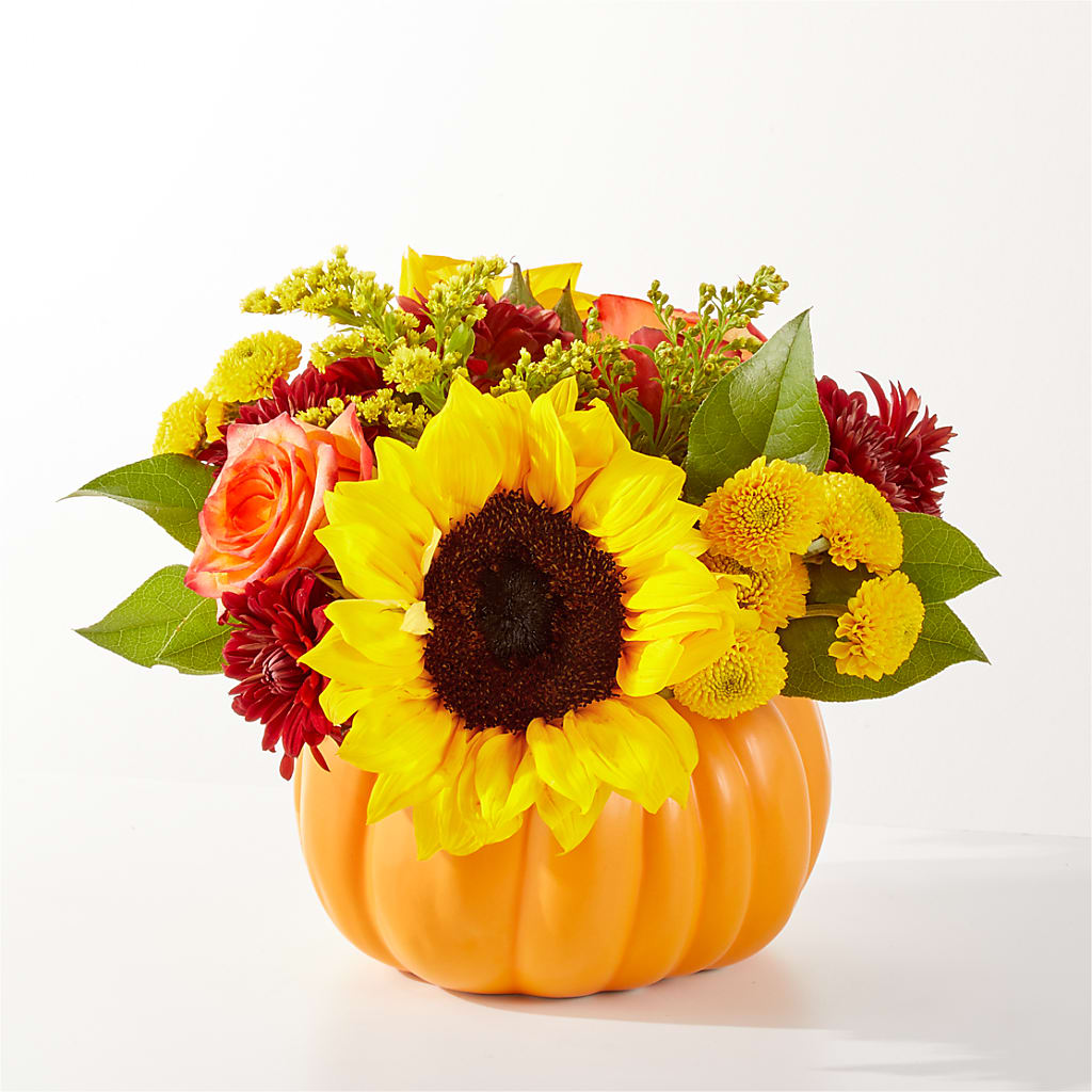 Golden Gourd Pumpkin Bouquet – Platte Floral, Colorado Springs CO