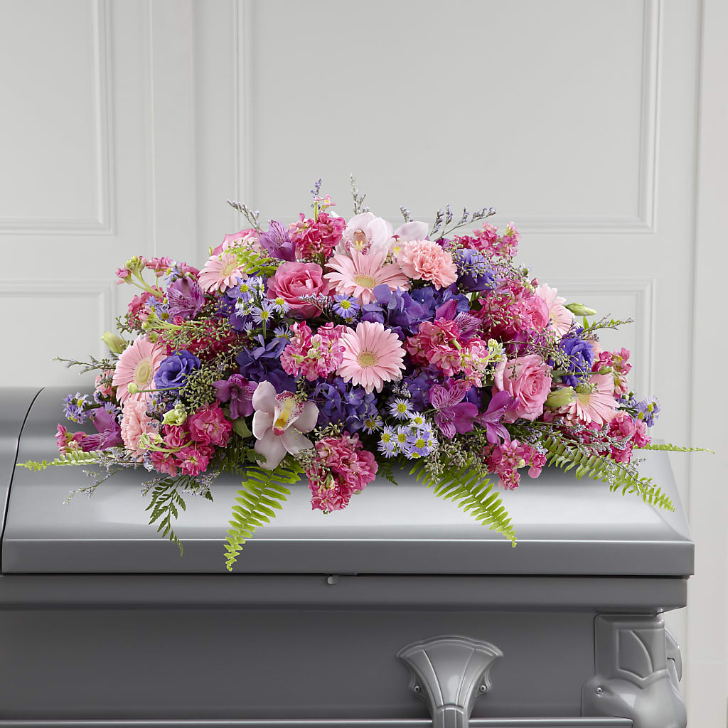 Glorious Garden Casket Spray – Platte Floral, Colorado Springs CO