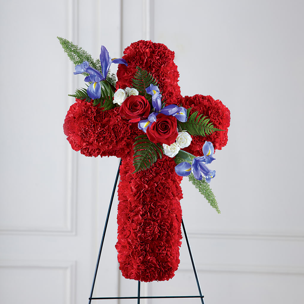 Faithful Hero Floral Cross – Platte Floral, Colorado Springs CO