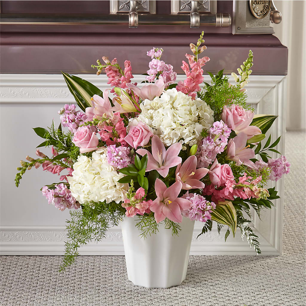 Simply Serene Floor Basket – Platte Floral, Colorado Springs CO
