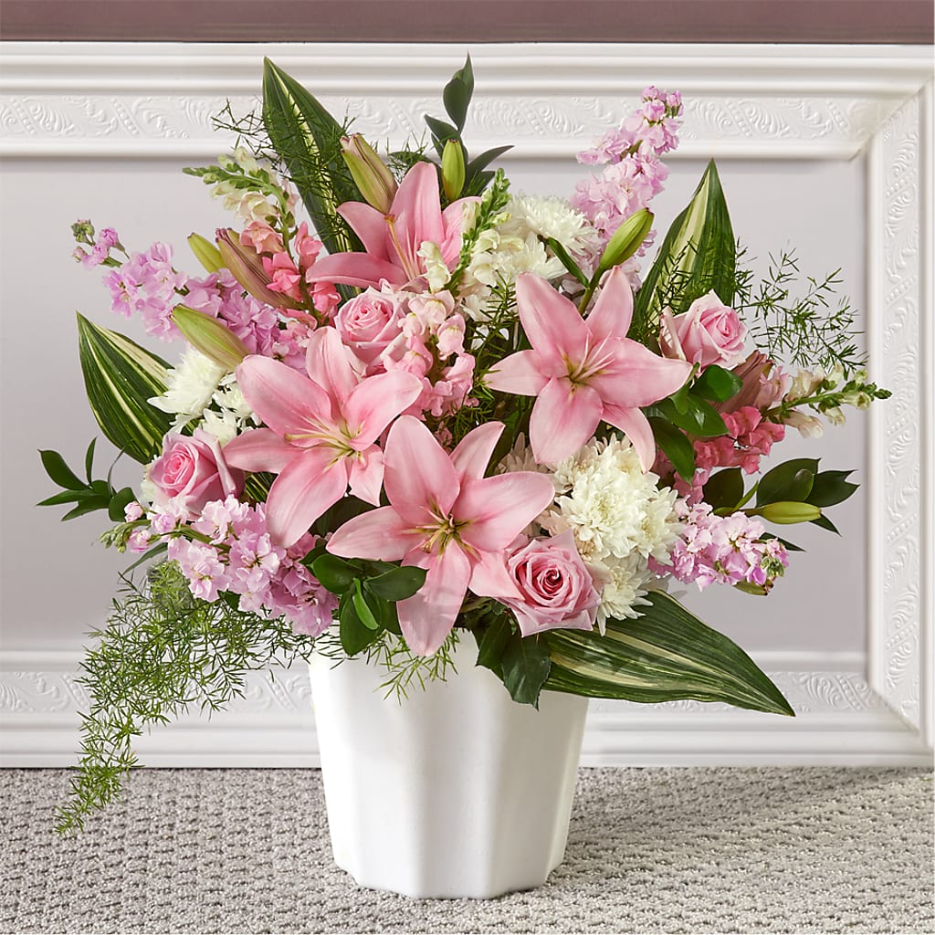 Simply Serene Floor Basket – Platte Floral, Colorado Springs CO