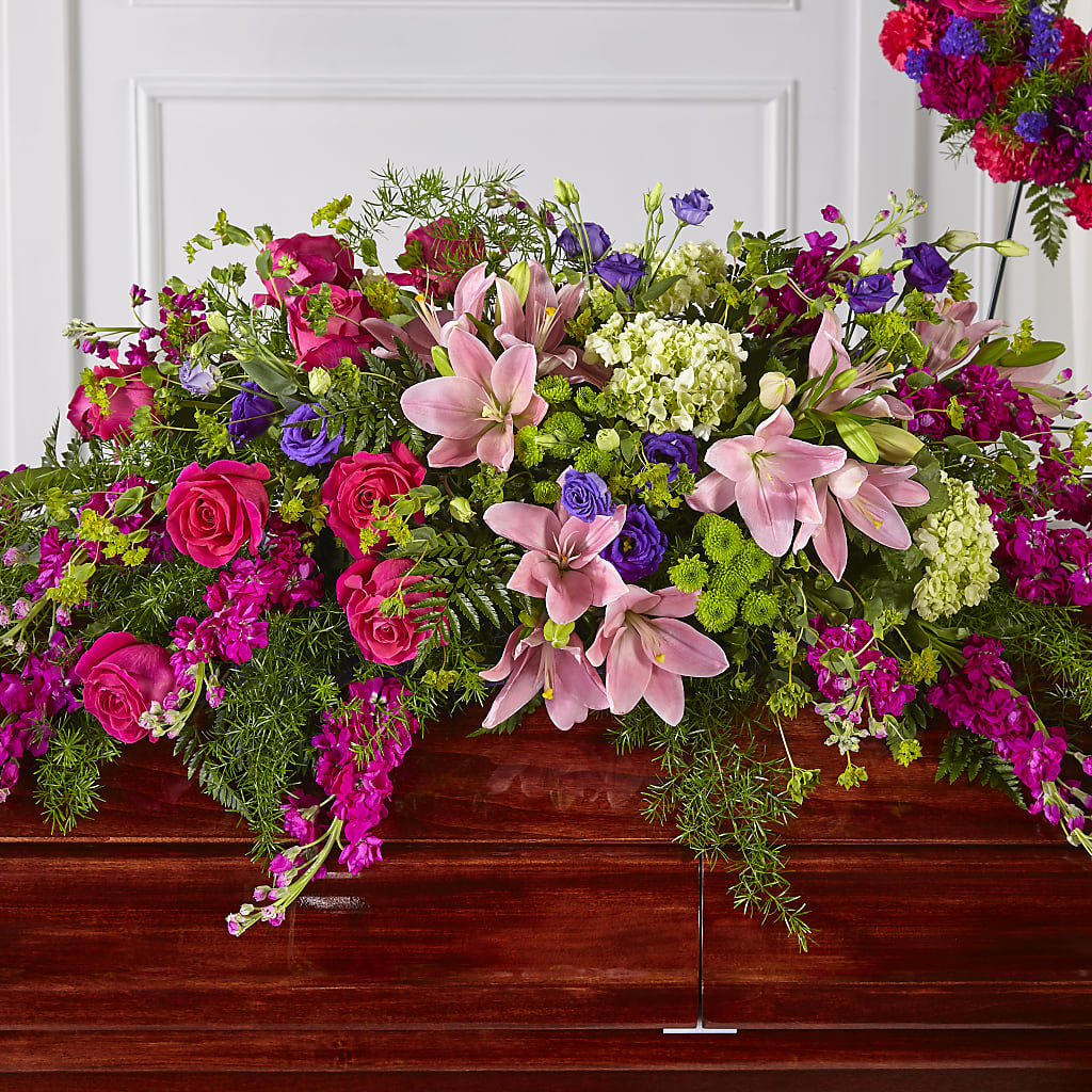 Radiant Tribute Casket Spray – Platte Floral, Colorado Springs CO