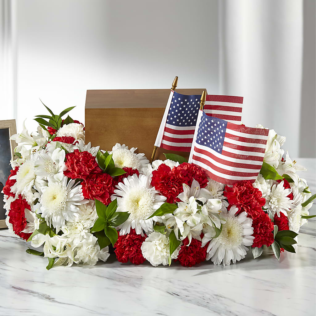 Spirit of Patriotism Cremation Adornment – Platte Floral, Colorado Springs CO