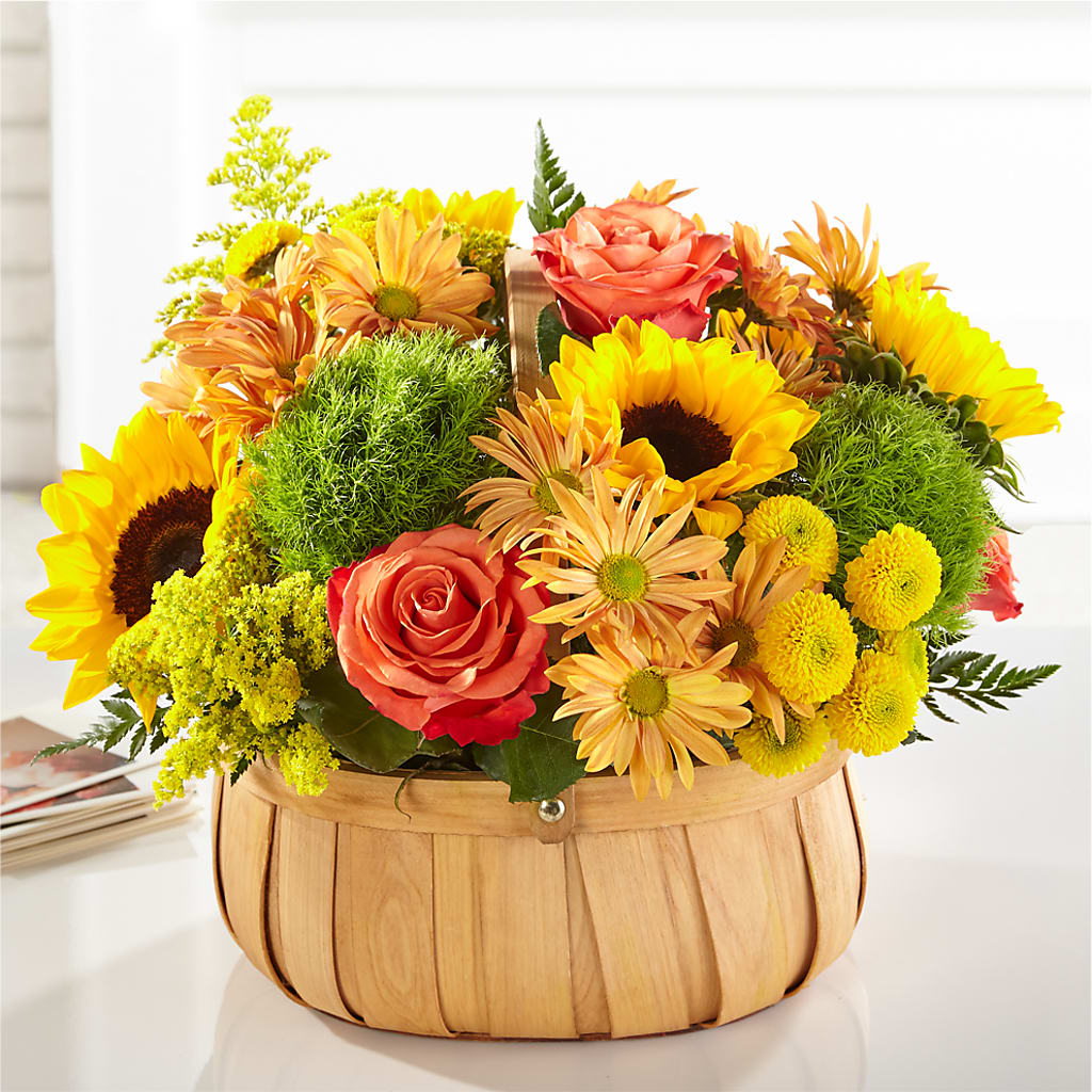 Harvest Sunflower Basket – Platte Floral, Colorado Springs CO