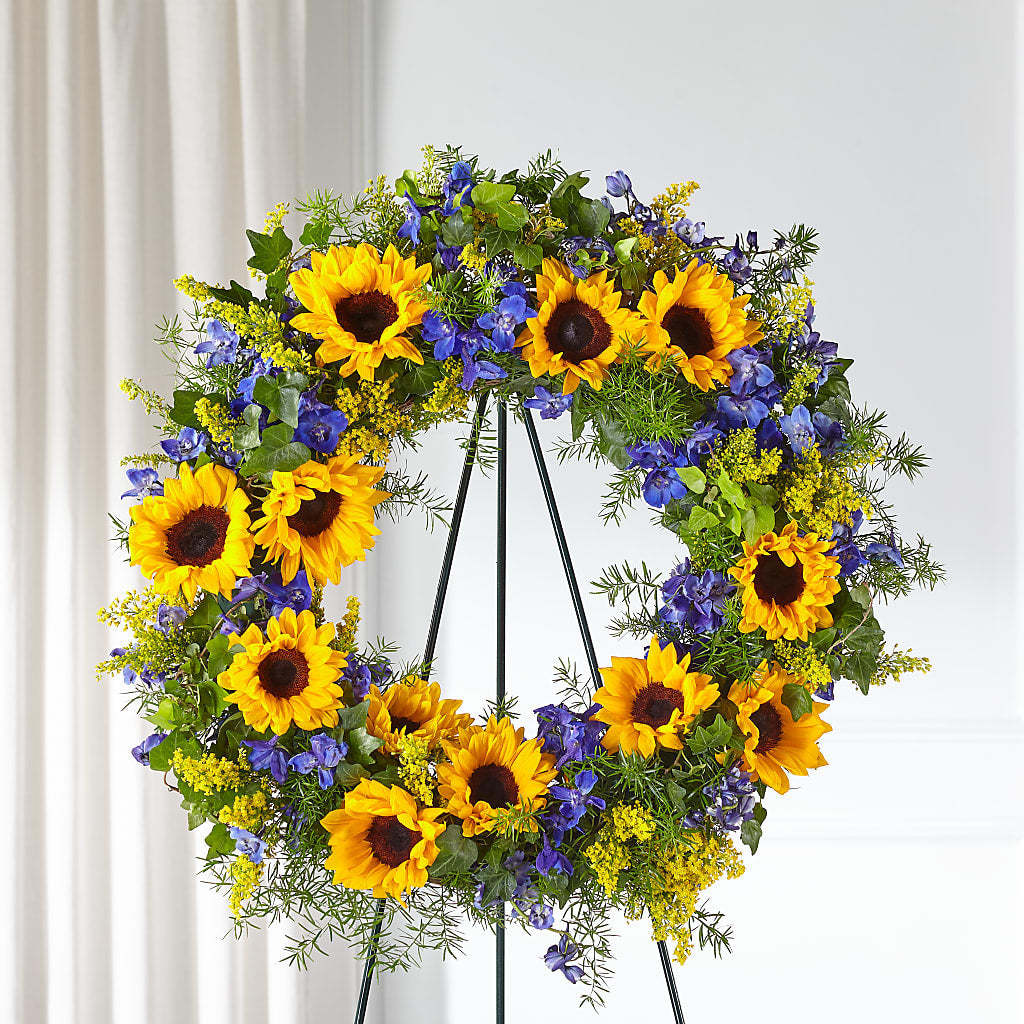 Bright Rays Wreath – Platte Floral, Colorado Springs CO