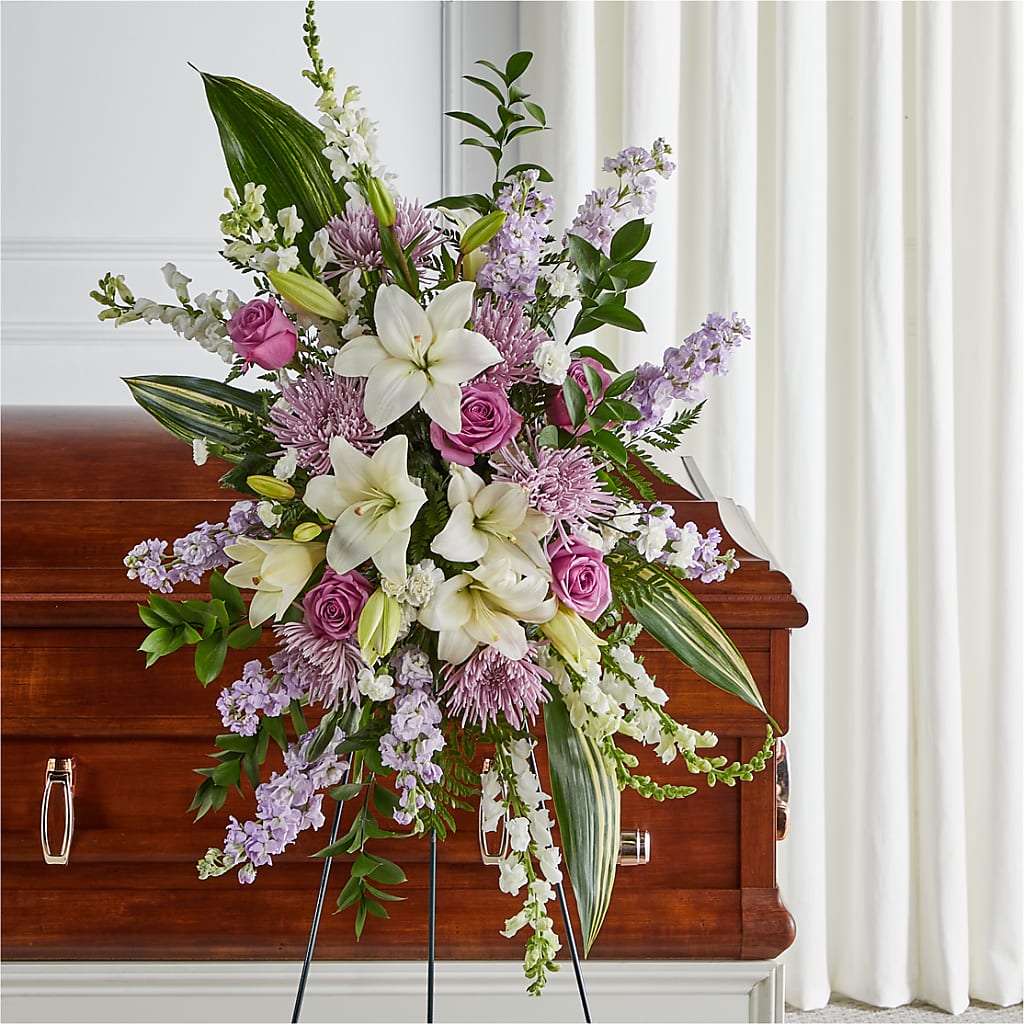 Grateful Hearts Standing Spray – Platte Floral, Colorado Springs CO