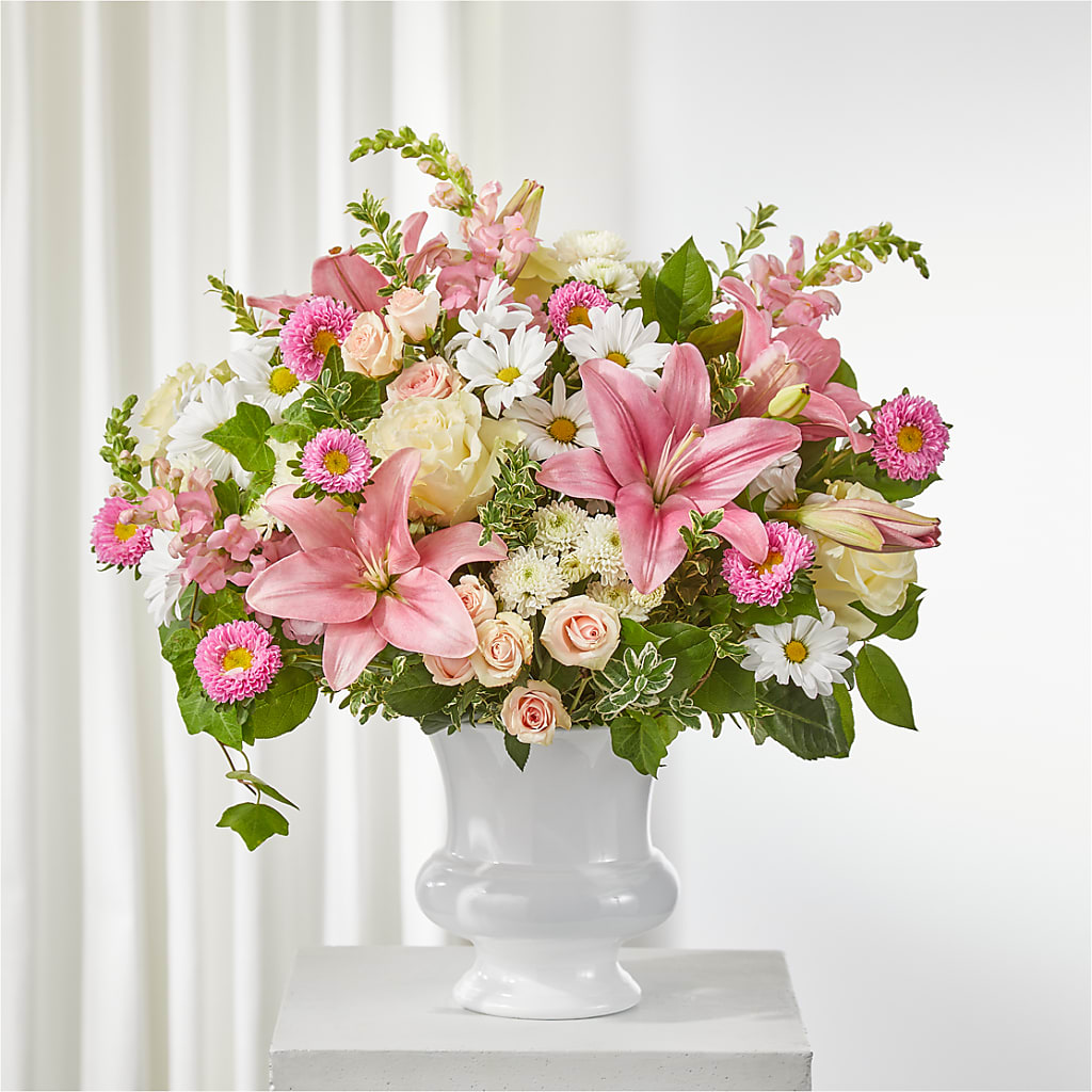 Empathetic Blooms Urn Arrangement – Platte Floral, Colorado Springs CO