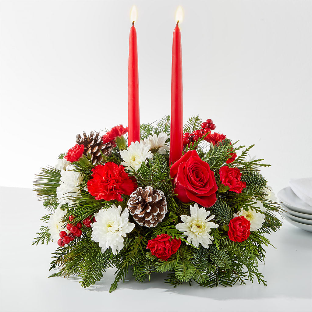 Holiday Soiree Centerpiece – Platte Floral, Colorado Springs CO