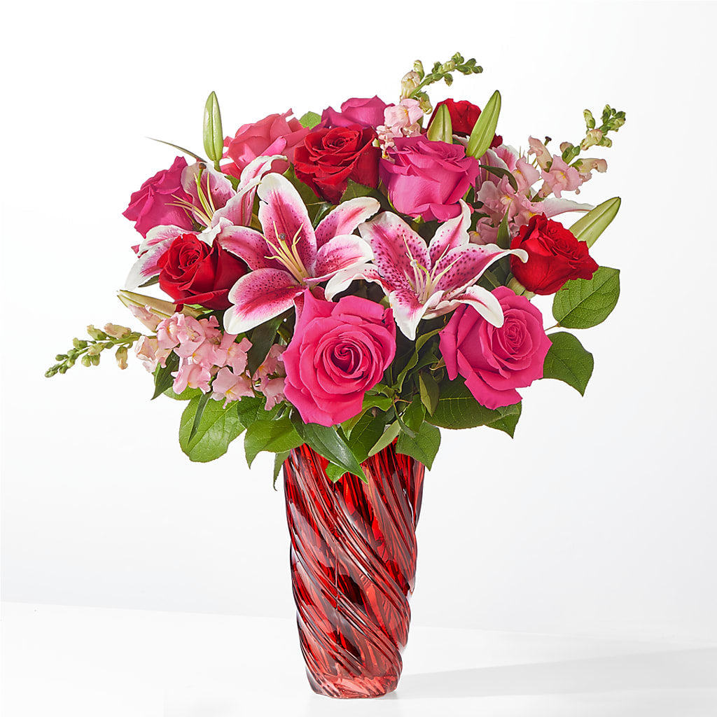 Always You Bouquet with Luxe Swirl Vase – Platte Floral, Colorado Springs CO