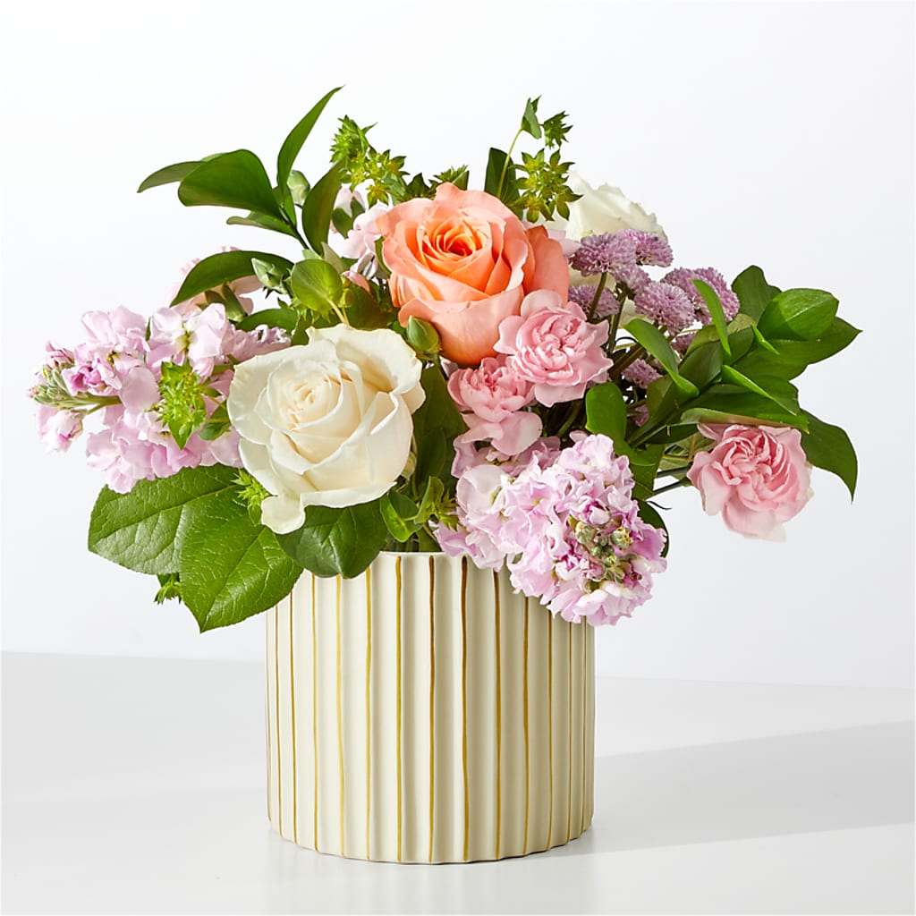 French Market Bouquet with Ivory Vase – Platte Floral, Colorado Springs CO