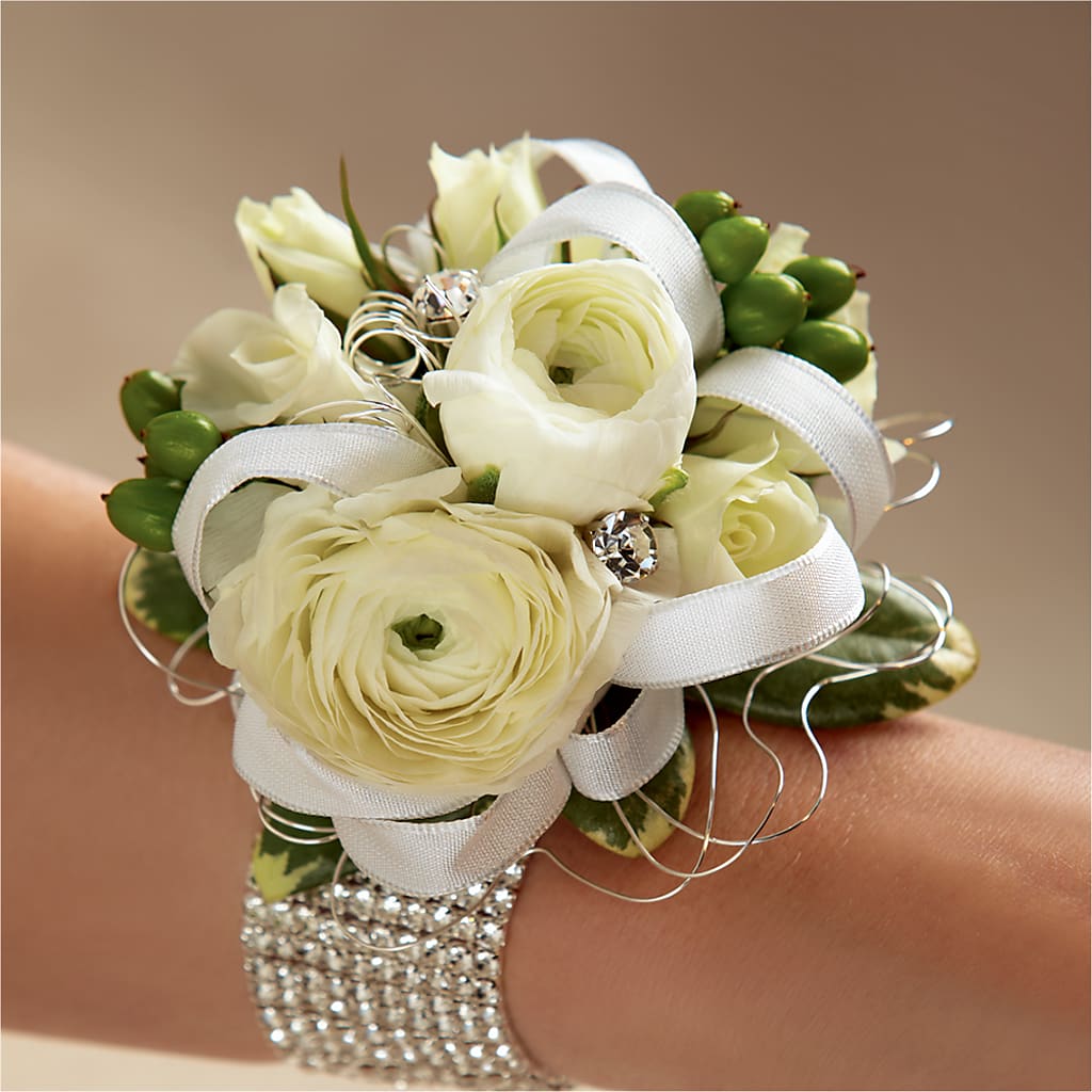White Wedding Corsage – Platte Floral, Colorado Springs CO