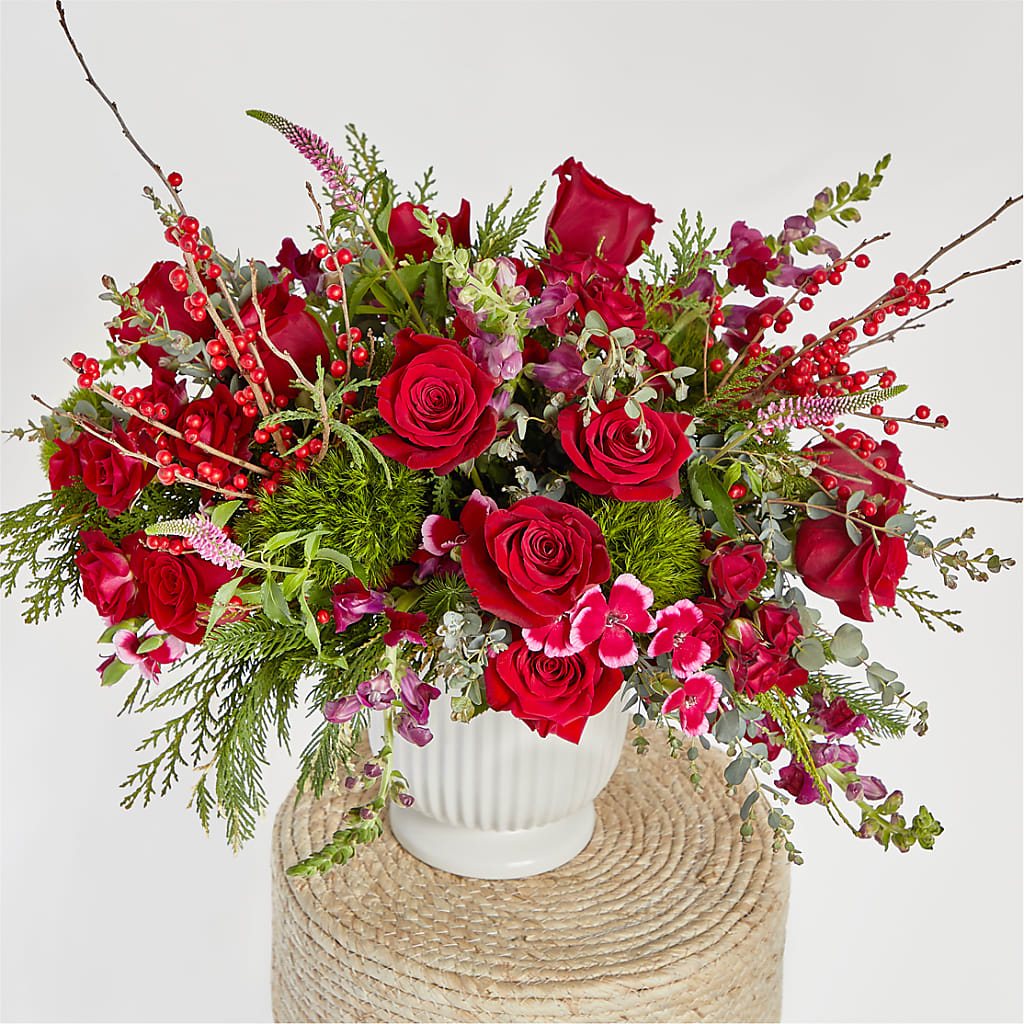 Big Red Bow Bouquet –  Platte Floral, Colorado Springs CO