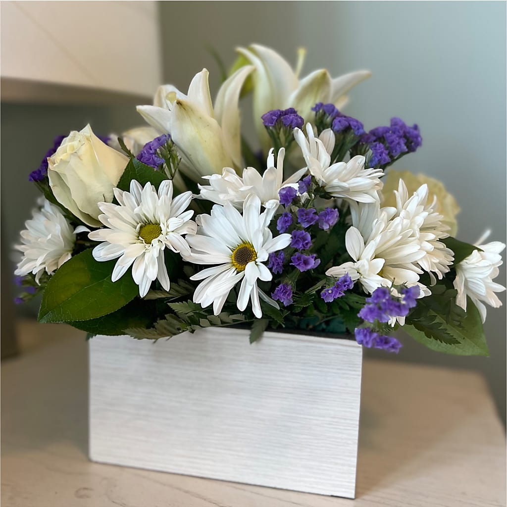 Beyond Blue Box Bouquet –  Platte Floral, Colorado Springs CO