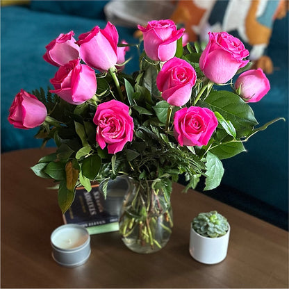 Long Stem Pink Rose Bouquet –  Platte Floral, Colorado Springs CO
