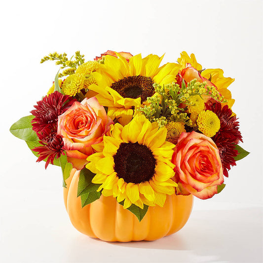 Golden Gourd Pumpkin Bouquet –  Platte Floral, Colorado Springs CO