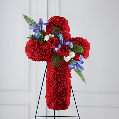 Faithful Hero Floral Cross –  Platte Floral, Colorado Springs CO