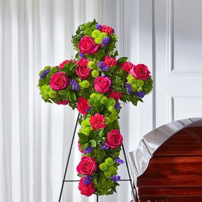 Tribute Rose Floral Cross –  Platte Floral, Colorado Springs CO