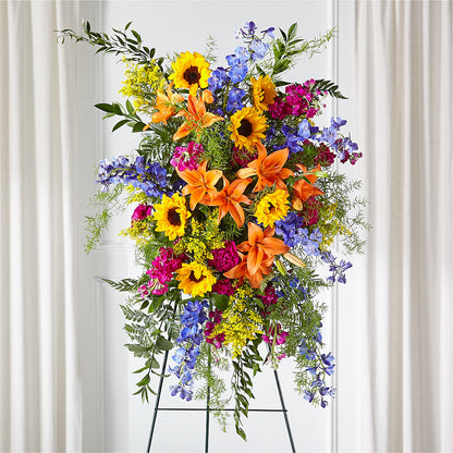Sunlit Memories Standing Spray (Standard) –  Platte Floral, Colorado Springs CO