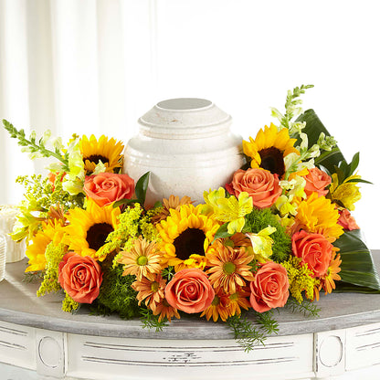 Faithful Sunflower Cremation Adornment –  Platte Floral, Colorado Springs CO