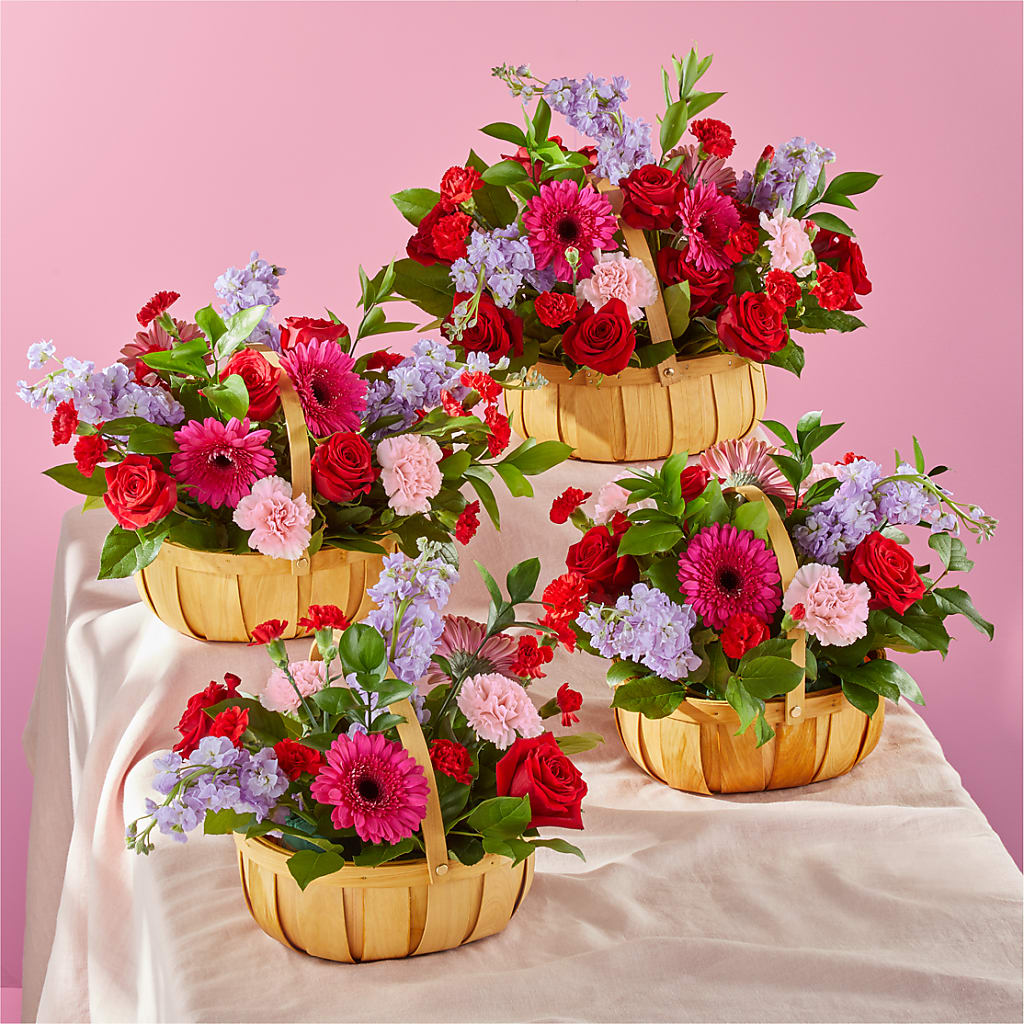 Pink Picnic Basket –  Platte Floral, Colorado Springs CO