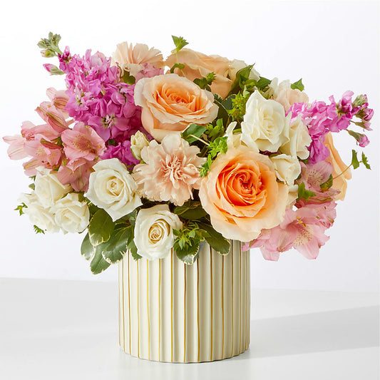 Paradise Bouquet with Ivory Vase –  Platte Floral, Colorado Springs CO