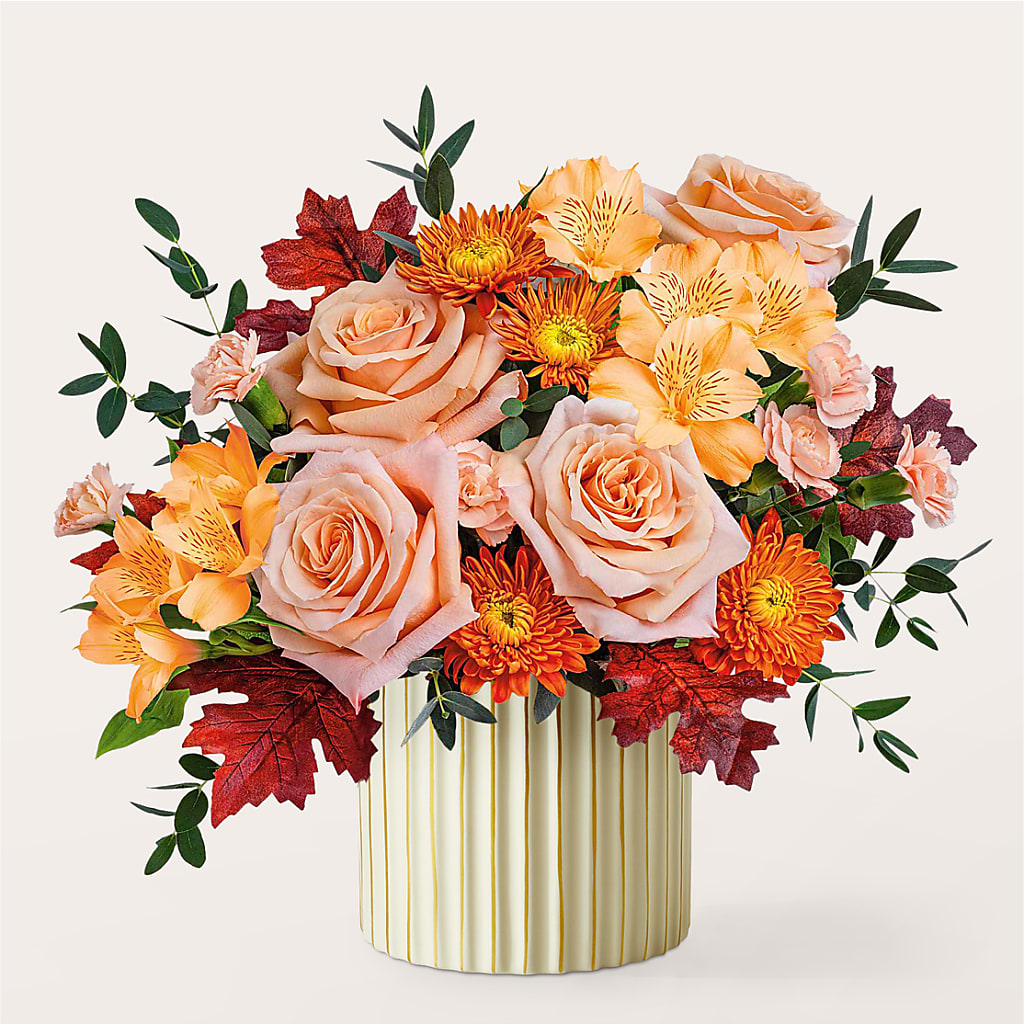 Spiced Latte Bouquet with Ivory Vase –  Platte Floral, Colorado Springs CO