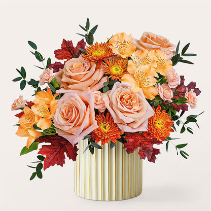 Spiced Latte Bouquet with Ivory Vase –  Platte Floral, Colorado Springs CO