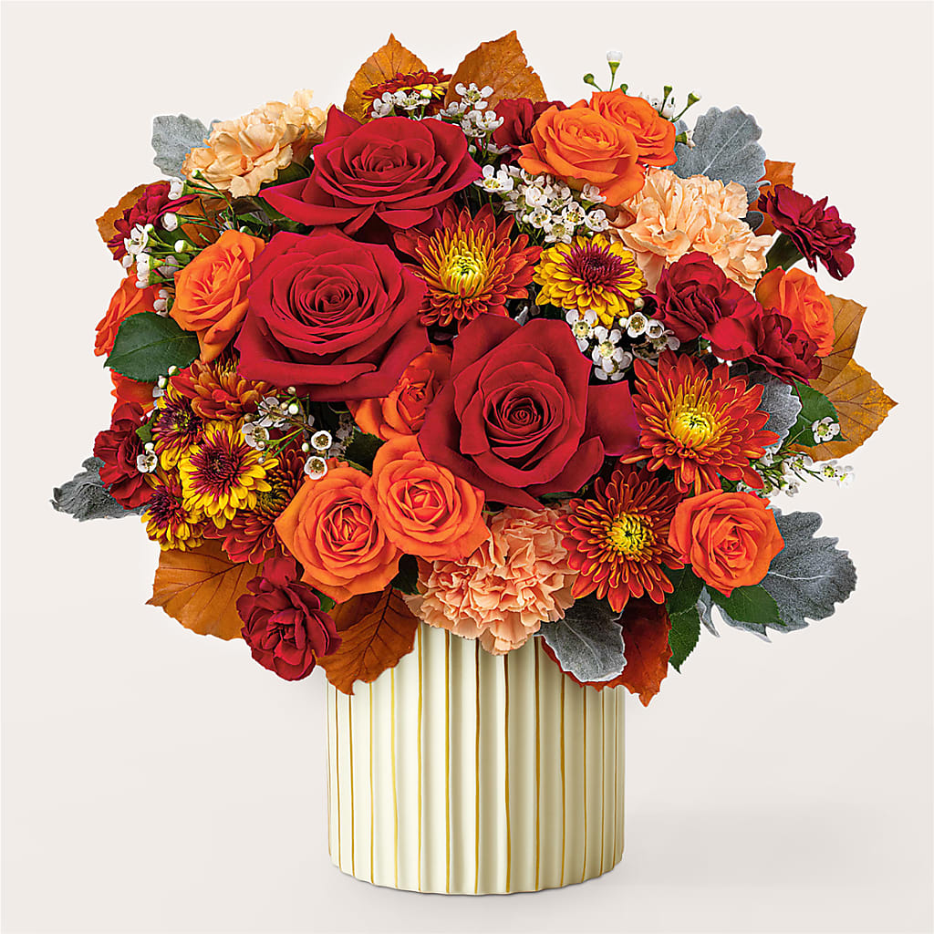 Merlot Bouquet with Ivory Vase –  Platte Floral, Colorado Springs CO