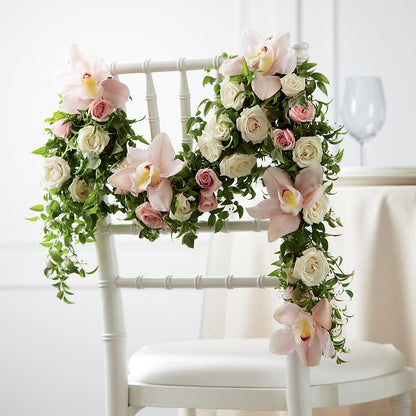 Orchid Rose Chair Décor –  Platte Floral, Colorado Springs CO
